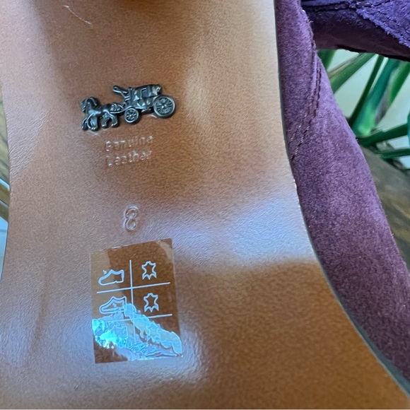 Coach Ombré Oxblood Suede Tall Heeled Boots US8 $495 - Picture 14 of 17